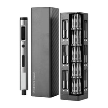 165 RPM Electric Precision Screwdriver Set with Magnetic Storage Box S2 Steel Bits LED Light Type-C Charging or Phone Laptop