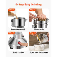 0.3 lbs 850W High-Speed Electric Grain & Spice Grinder – Stainless Steel Straight Type Pulverizer for Dry Ingredients