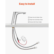 Touchless Bathroom Sink Faucet Automatic Motion Sensor Restroom for 9/16 in Pipe Brushed