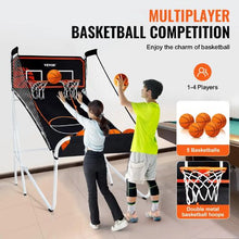82 x 44 x 81 In  Foldable 2-Player Basketball Arcade Game with Electronic Scoreboard for Kids Adults