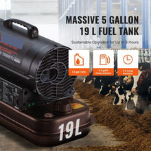 70000 BTU Kerosene Forced Air Heater for Indoor Outdoor Use Workshop Industry