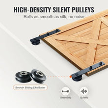 8FT Heavy Duty Double Barn Door Track Kit, 330LBS, I-Shape Rollers