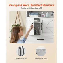 Bathroom Wall Cabinet 2 Doors Adjustable Shelf Over-the-Toilet White with Drawer & Open Partition