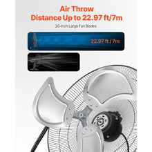 20-Inch Industrial Floor Fan - 4,800 CFM High Velocity 3-Speed Metal Fan with 360° Tilt