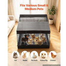 Dog Playpen 24" 4-Panel Foldable Metal Pet Fence with Door Cover & Pad (Black)