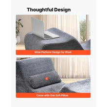 Ergonomic Yoga Chaise Lounge Chair Curved Foam Lounge for Massage Stretching Exercise (Grey)