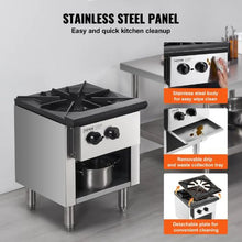 Commercial Gas Stove with Cabinet 90,000 BTU Propane/Natural Gas Range Stainless Steel