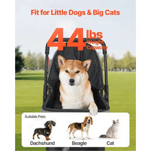 44 lbs Pet Stroller Foldable 4 Wheels Dog Stroller with Brake up to Travel Camp GS303