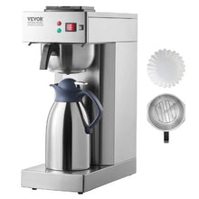 12-Cup Commercial Drip Coffee Maker with Thermal Carafe – Stainless Steel Pour-Over Brewer for Restaurant Office Cafe