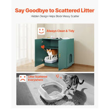 31.5-Inch Cat Litter Box Enclosure Hidden Wooden Cabinet with Ventilation Holes Double Doors Fits Most Litter Boxes