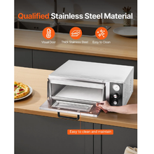 Commercial Electric Pizza Oven 18" Countertop 752°F 1740W Temp & Time Control