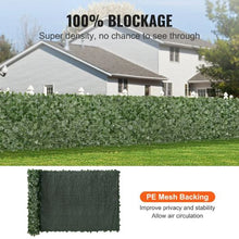 39 x 198 Inch Dark Green Ivy Fence Screen with Mesh Backing – Outdoor Artificial Green Wall Dark Green Backcloth JNF009