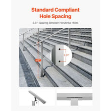 42" Stainless Steel Stair Cable Rail Post Silver (1-Pack)