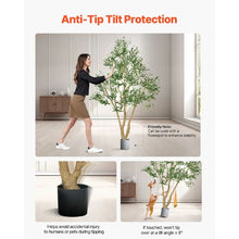 6 ft Artificial Olive Tree with Black Pot for Home Office Living Room