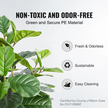6 ft Artificial Fiddle Leaf Fig Tree Secure PE Materia Anti-Tip Tilt Protection for Home Office Outdoor&Indoor