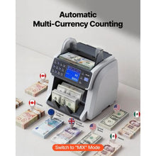 Mixed Denomination Money Counter Machine with CIS/UV/MG/IR/DD/DBL/HLF/CHN Counterfeit Detection Multi-Currency Support External Display