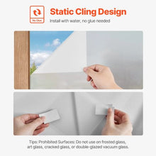 23.6" x 6.5 ft Frosted Window Privacy Film Heat Control Sun Blocking Static Cling