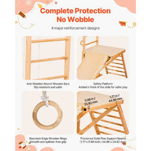 8-in-1 Wooden Indoor Jungle Gym, Montessori Playset with Slide, Swing, Monkey Bar & More for Kids