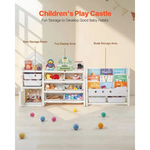Kids Toy Storage & Bookshelf Organizer (Gray/Beige)