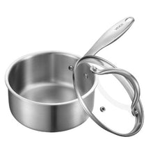 1.5 QT Stainless Steel Saucepan with Glass Lid for Oven Dishwasher Induction Cooker