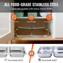 8 Qt Hotel Pans Stainless Steel Table Pan For Catering Storage Food DT-C1016 (Pack of 6)