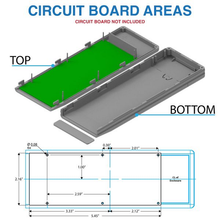2.40"W x 6.99"L x 0.85"H Handheld Enclosure With Industrial Battery Door M8,IND,GY