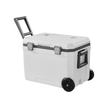 45 Qt Wheeled Hard Cooler Insulated Ice Chest Heavy-Duty Handles Cup Holder Lightweight