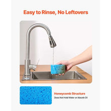 Durable Natural Kitchen Sponges with Cellulose & Scrub Pad Easy-to-Rinse Cleaning (12 PCS)