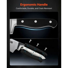 15-Piece High Carbon Stainless Steel Knife Set with Sharpener & Wooden Block