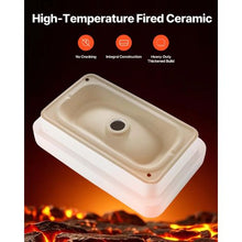 19.29" x 12.01" Rectangular Semi-Recessed Bathroom Sink White Ceramic Vessel Basin with Drain Hole