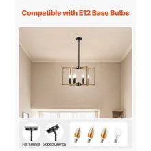 6-Light Metal Farmhouse Chandelier Adjustable Height Hanging Light Fixture for Dining Room Bedroom Kitchen Foyer & Living Room