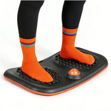 Balance Board Trainer for Adults Wooden Rocker Wobble Board Core Workout & Home Gym (Black)