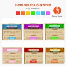 Rattan Bedside Table with Charging Station & Open Shelf