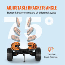 Heavy Duty Kayak Cart 320lb Capacity Canoe Trolley with 10" Solid Tires for Kayaks SUPs & Jon Boats
