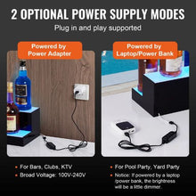 24 Inch LED Lighted Liquor Bottle Display  2 Tiers With RF Remote & App Control