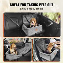 40lbs Dog Booster Car Seat Pet Car Seat Small Dog up to Gray for Car JBS-PCS-003-GRAY
