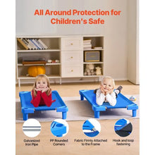 52" x 23" Blue Stackable Toddler Nap Cots with Portable Daycare Beds for Preschool & Kids (Pack of 4)