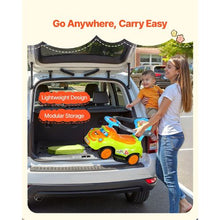 Ride-On Push Car for Toddlers 19–36 Months – Foot-to-Floor Buggy with Guardrails Handle & Storage, Green