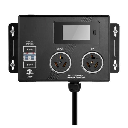 NEMA 10-30P Splitter with Dual 10-30R Receptacles for Dryer & EV Charging
