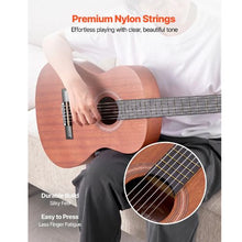 36 Inch Classical Guitar Starter Kit with Gig Bag Tuner Capo & Accessories (Natural)