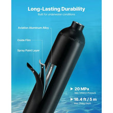 1L Mini Scuba Tank Portable Diving Cylinder with Adapter & Goggles Reusable Emergency Pony Bottle