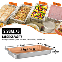 2.6-Inch Deep Table Pan For Catering Storage Food HZ-P626 (Pack of 6)