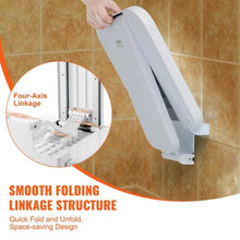 Folding ABS Shower Seat 15.7 x 16.7 in Wall-Mounted 440 LB Capacity