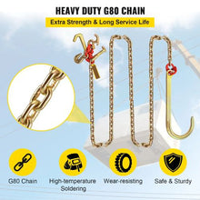 10 ft J Hook Chain Alloy Steel Chain for Trucks J Hooks Towing
