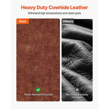 Cowhide Leather Safety Welding Sleeves – Heat & Flame Resistant Arm Guards for Welding Blacksmithing & Gardening