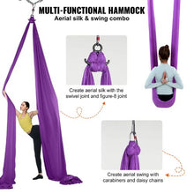 Aerial Yoga Hammock 8.7 Yards 100gsm Nylon Rigging Hardware Purple
