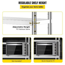 48 X 24 X 59 In Stainless Steel Shelving 4 Tier Adjustable Shelf Storage for kitchen RK4859-4