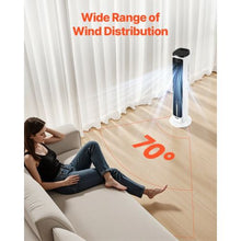 Tower Fan, 23.3ft/s Velocity, Quiet 70° Oscillation, 9 Speeds, 4 Modes, 24H Timer, Portable Bladeless Fan with Remote Control for Bedroom, Office, Home