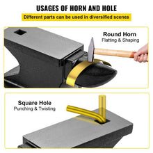 8.6 x 4.1 In Iron Anvil Single Horn Anvil  with Large Countertop and Stable Base for Shaping Bending MT245