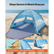 8-Person Beach Tent Sun Shelter – UPF 50+ Portable Canopy with Carry Bag & Sand Pockets for Camping & Outdoor Use